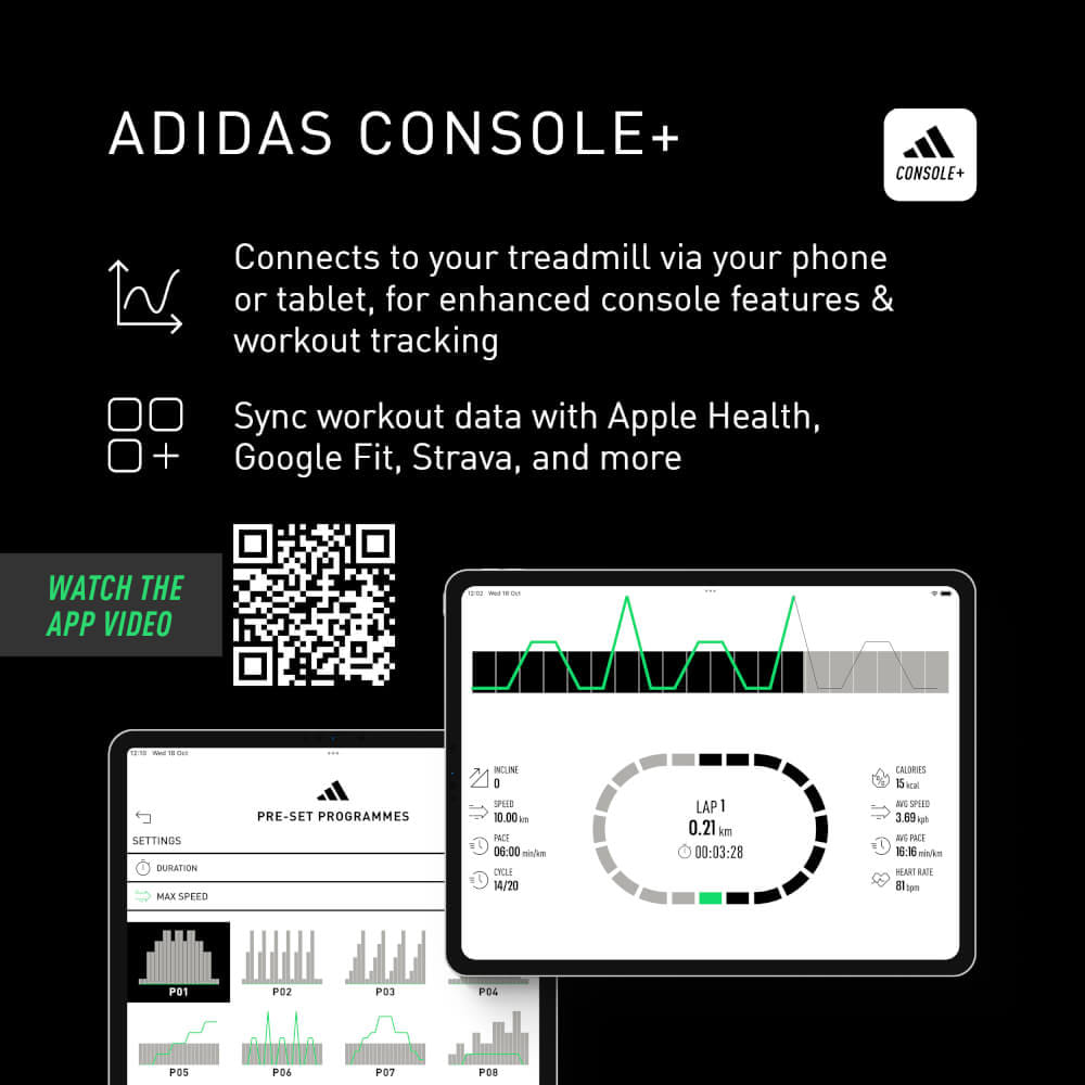 ลู่วิ่งไฟฟ้า Adidas T-23 สีดำ_5